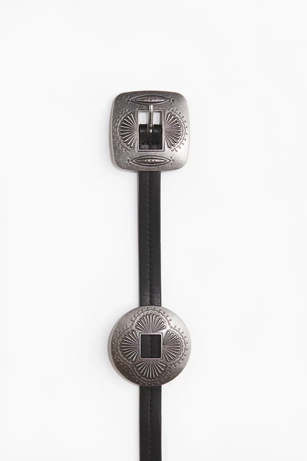 Disc-Detail Belt black/silver-colored