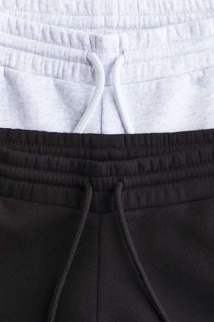 Джоггеры для бега трусцой с внутренней отделкой из 2-х упаковок black/light gray melange