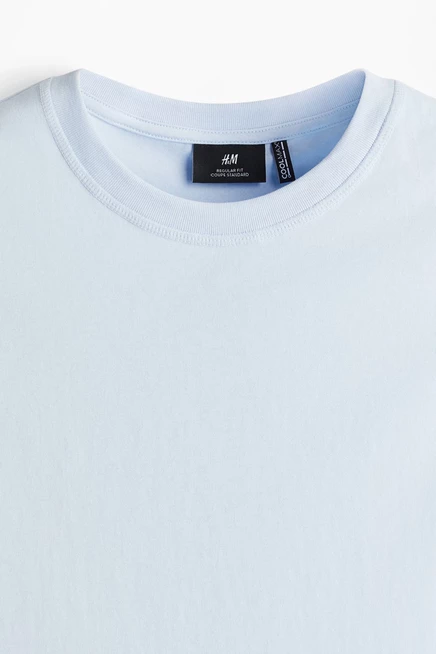 Мужская майка H&M COOLMAX® прямого кроя, светло-голубая