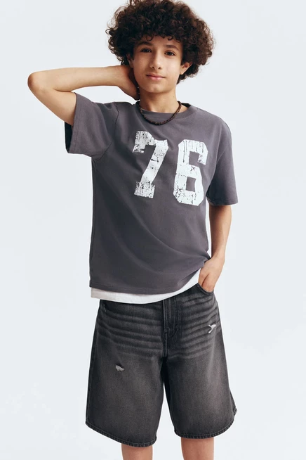 Детские джинсовые шорты H&M, темно-серые