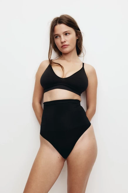 Женский бесшовный бюстгальтер H&M с мягкими чашками, черный