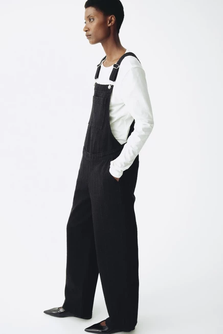 Женский джинсовый комбинезон H&M MAMA Before & After, чёрный