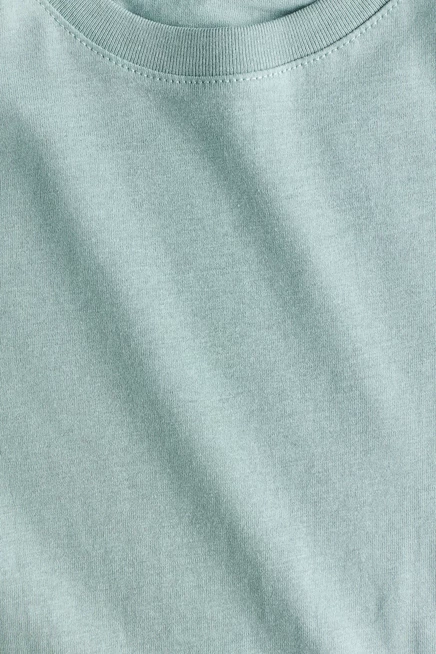 Cotton T-shirt light turquoise