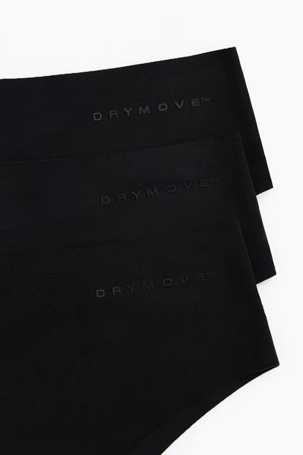 Спортивные бразильские трусы DryMove™ из 3-х упаковок black