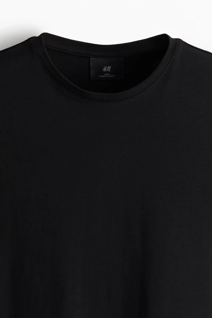 Мужские футболки H&M 5 шт облегающего кроя, бело-черные