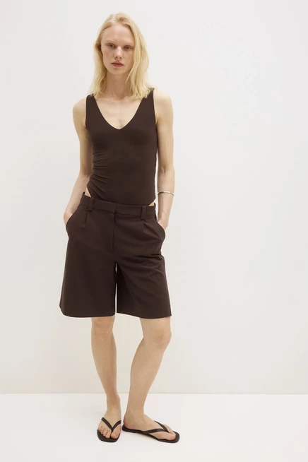 Женское боди H&M с утягивающим эффектом, коричневое
