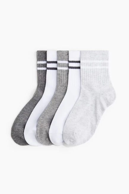 5 упаковок спортивных носков с DryMove™ gray melange/white