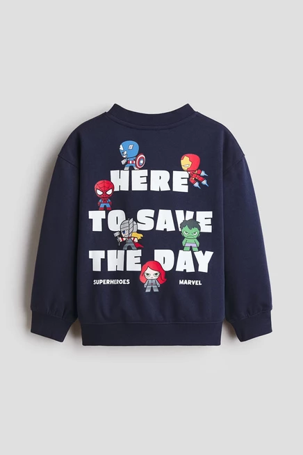 Детский свитшот H&M Marvel Comics, темно-синий