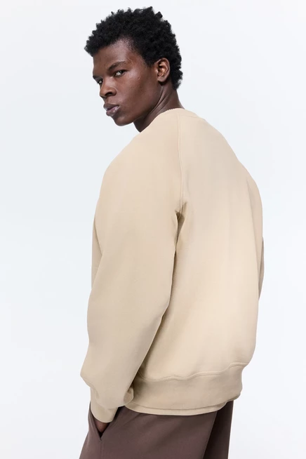 Мужской свитшот H&M оверсайз, бежевый