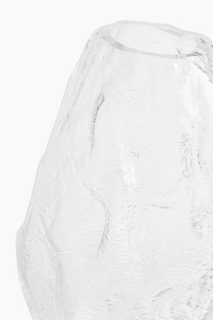 Ваза H&M из текстурированного стекла, прозрачная