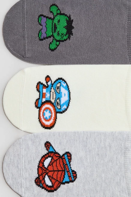 Детские носки H&M, 5 пар, темно-серые/Marvel