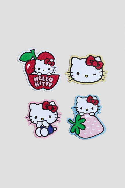 Набор из 4 термонашивок H&M, белые/Hello Kitty