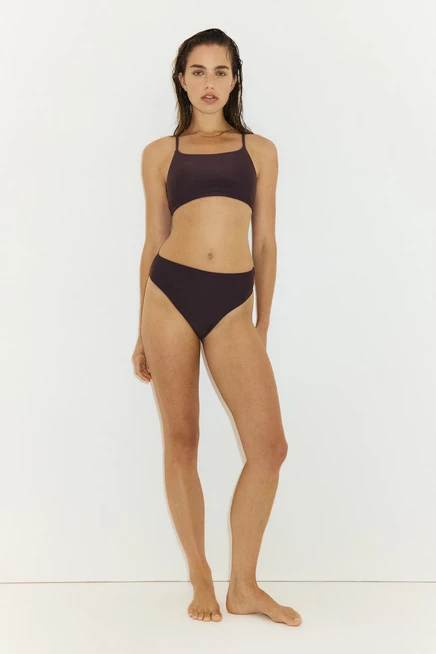 Женские бразильские плавки H&M, баклажановые