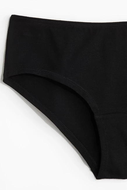 Женские трусы хипстер H&M, набор 5 шт., черные
