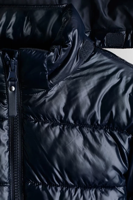 Hooded Puffer Jacket navy blue