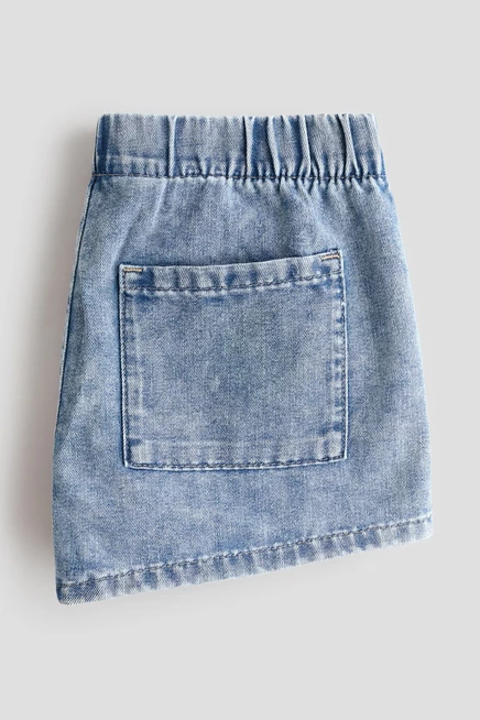 Denim Shorts washed light denim blue