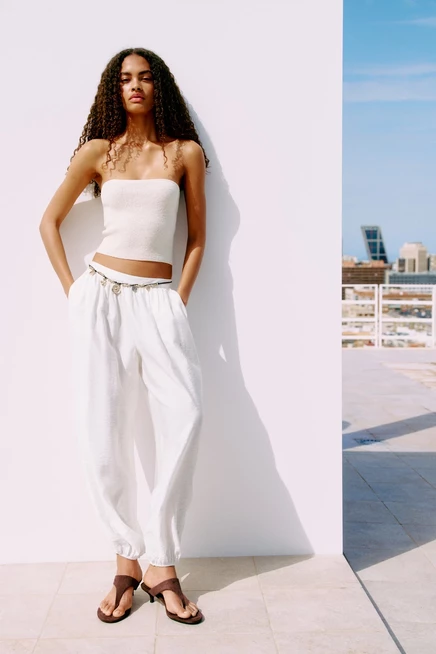 Balloon-Leg Pants ivory