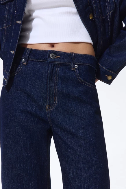 Женские джинсы H&M Bleecker Wide Leg, темно-синие