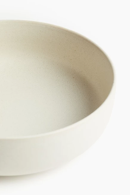 Сервировочная миска из керамогранита с реактивной глазурью light beige