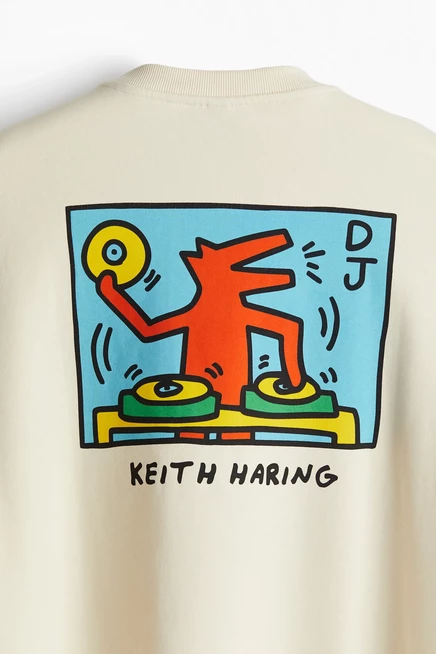 light beige/keith haring