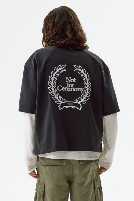 Мужская рубашка H&M с коротким рукавом и карманами, тёмно-синяя