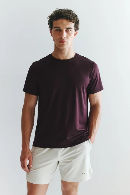 Мужская футболка H&M DryMove, сливовая