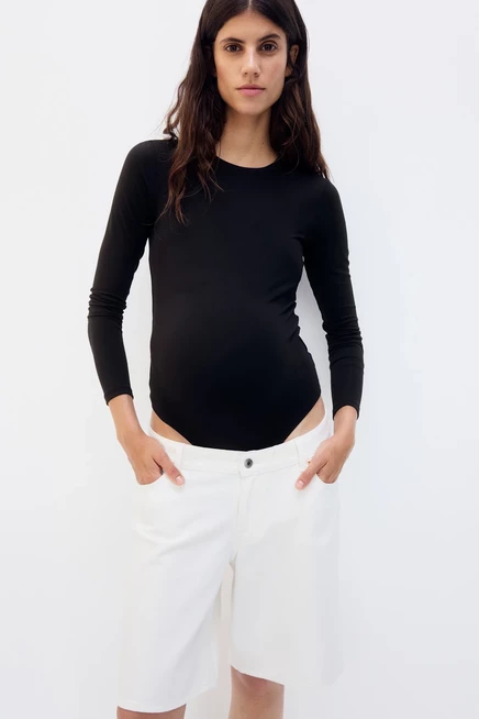 Женское боди H&M MAMA с длинным рукавом, черное