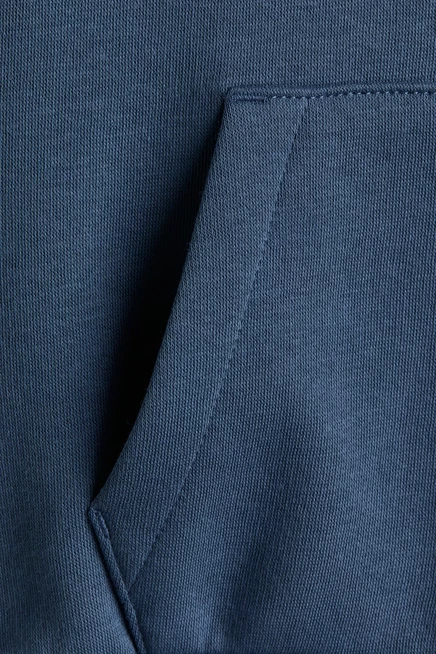 Brushed-Inside Hooded Jacket dusty blue