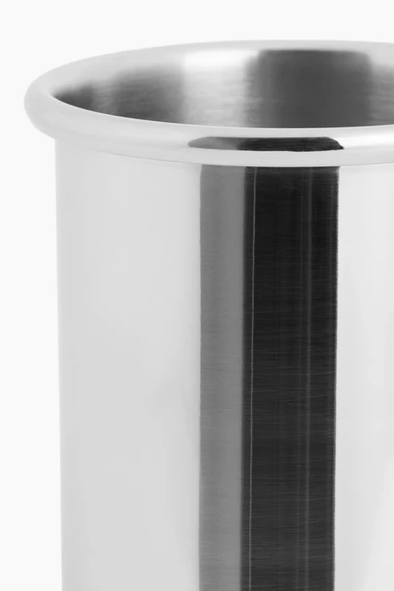 Stainless Steel Toothbrush Mug silver-colored