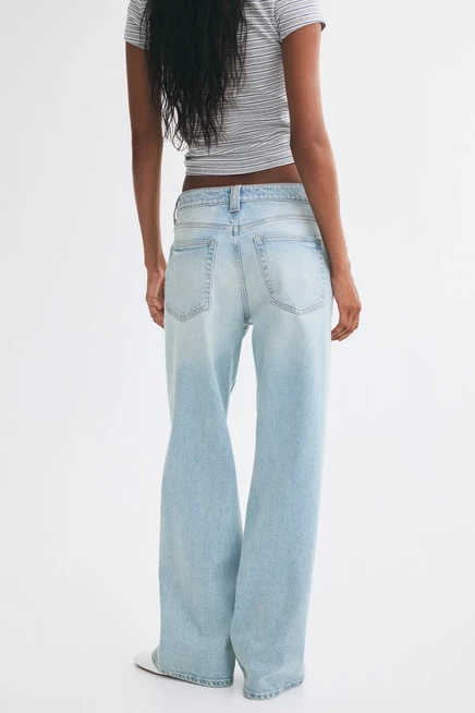 Женские джинсы H&M широкого кроя, синие
