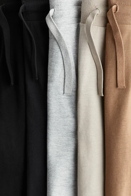 Детские джоггеры H&M 5 шт. хлопок, бежевый/серый/черный