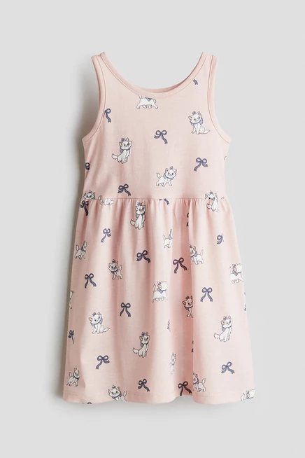 Детское платье H&M с принтом Aristocats, светло-розовое