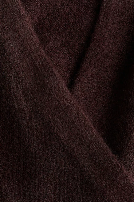 MAMA Before & After Wrap-front Cardigan dark brown