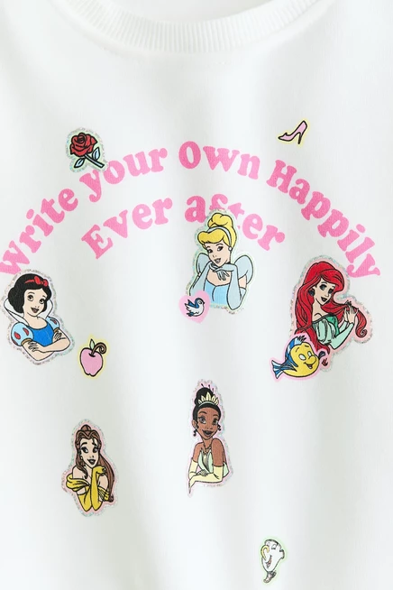 Детская толстовка H&M с принтом «Disney Princesses», белая