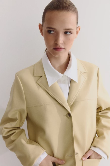 Женский пиджак H&M светло-бежевый
