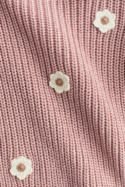 Комплект H&M для младенцев с цветами, пыльно-розовый