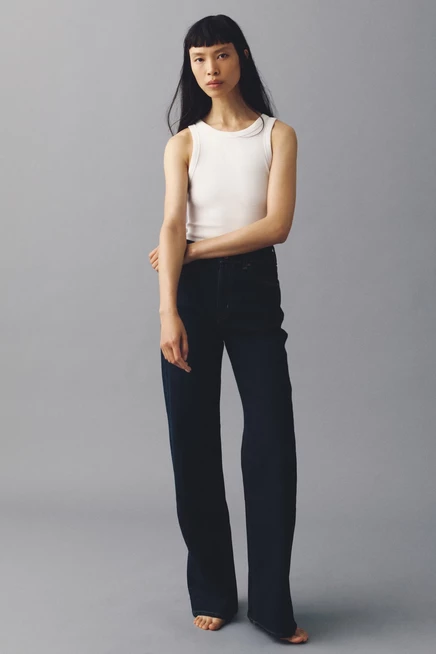 Женские джинсы H&M Harper высокая талия, широкие, синие
