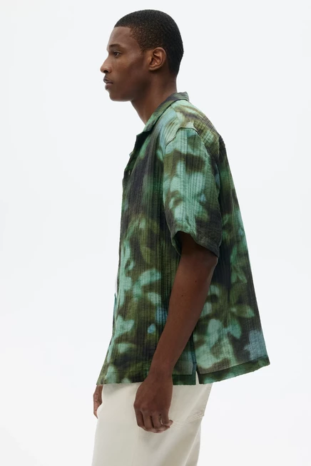 Рубашка для отдыха обычного покроя khaki green/orchids