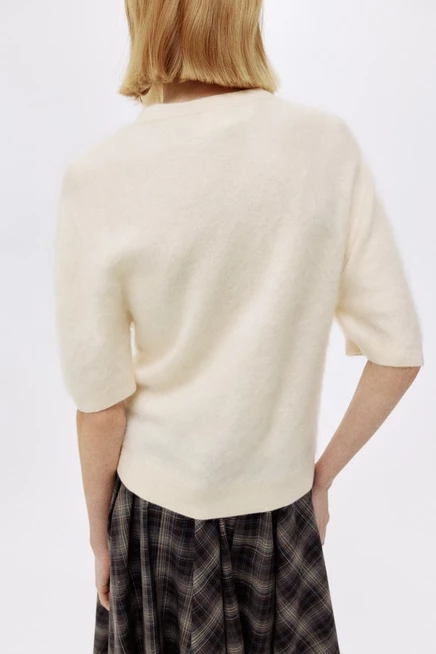 Женский топ H&M из кашемира с начесом, кремовый