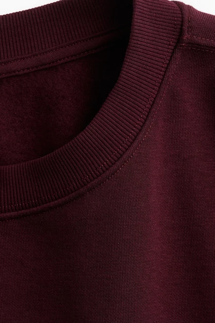 Женская толстовка H&M с текстовым принтом, бордовая