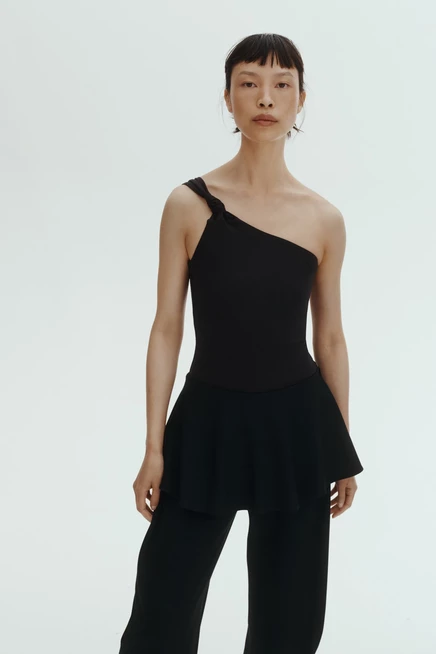 Женское боди H&M на одно плечо, черное