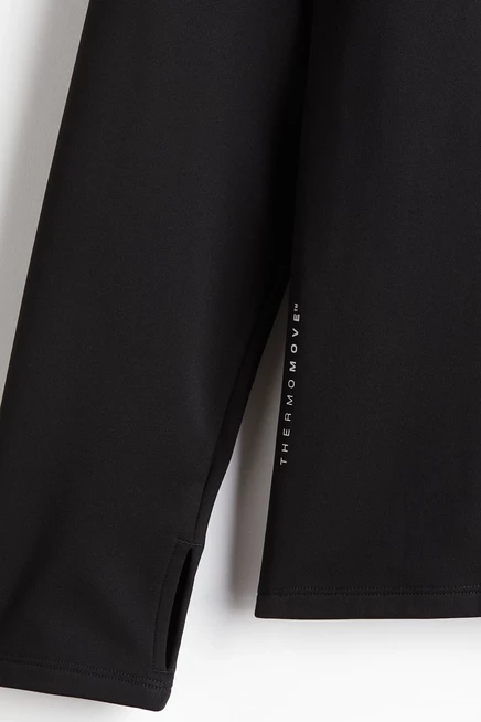 Мужская спортивная рубашка H&M ThermoMove, черная
