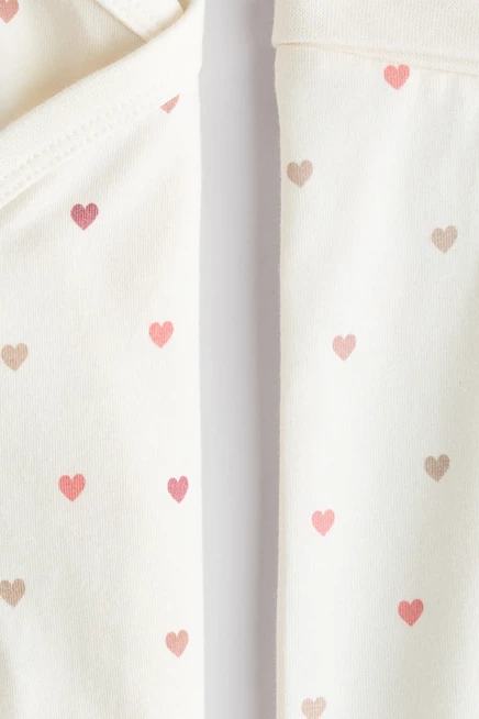 2-Piece Bodysuit and Leggings Set cream/hearts
