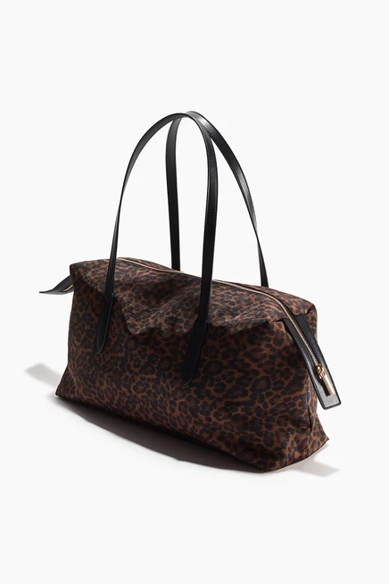 Shopper black/leopard print