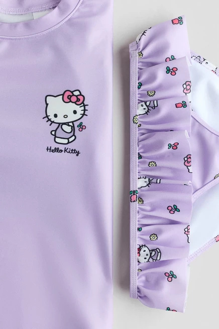 Детский купальный комплект H&M с Hello Kitty, сиреневый
