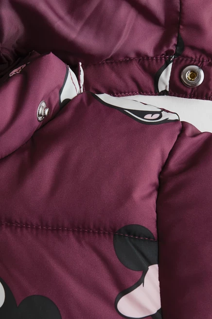 Appliquéd Puffer Jacket plum/minnie mouse