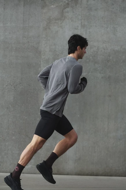 Мужская спортивная футболка H&M с длинным рукавом и DryMove, темно-серая
