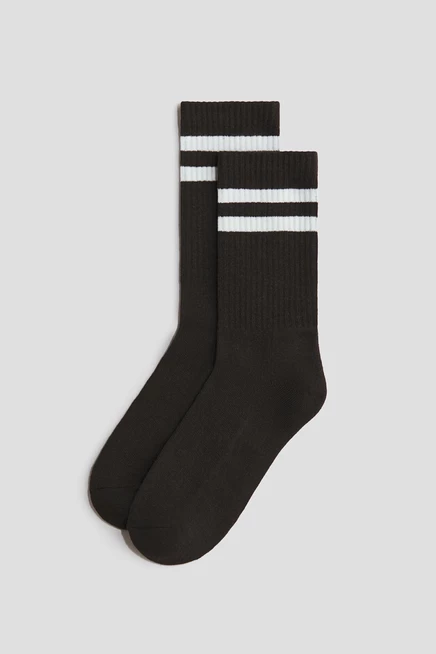5-pack Ribbed Terry Socks cream/taupe/black
