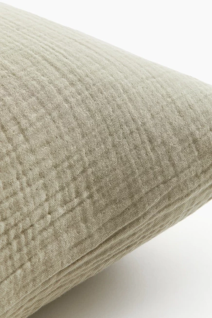 Наволочка H&M из муслина, светло-зеленая