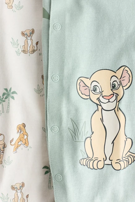 Детские пижамы H&M, 2 шт., бирюзовые, «Король Лев»